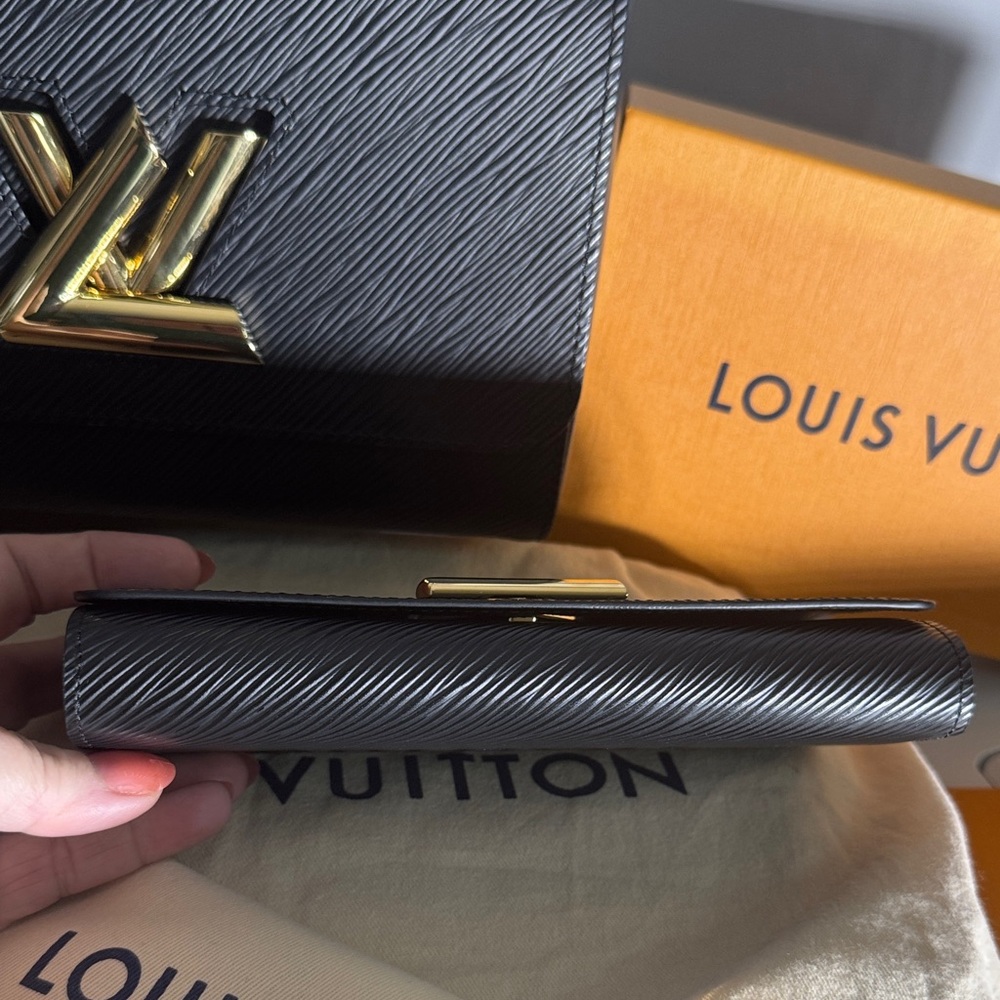 Louis Vuitton Black EPI Twist with Gold Accents and Matching Wallet- - Picture 4 of 16